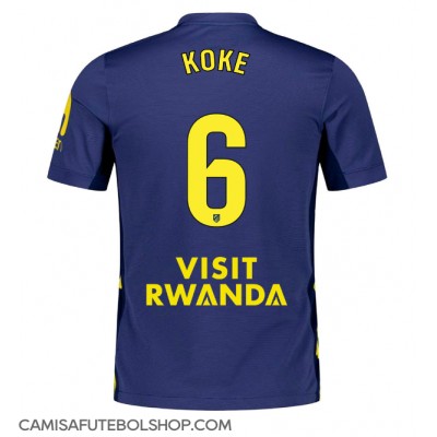 Camisa de time de futebol Atletico Madrid Koke #6 Replicas 2º Equipamento 2025-26 Manga Curta Camisa de time de futebol Atletico Madrid Koke #6 Replicas 2º Equipamento 2025-26 Manga Curta